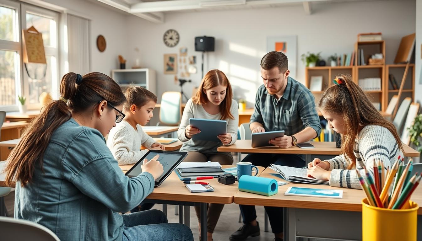 Students working in research laboratory